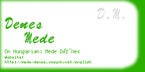 denes mede business card